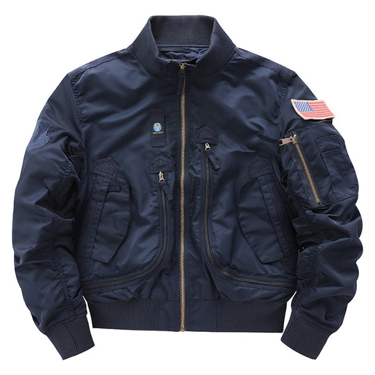 Herren modische Bomberjacke mit isolierendem Innenfutter und praktischen Taschen EB
