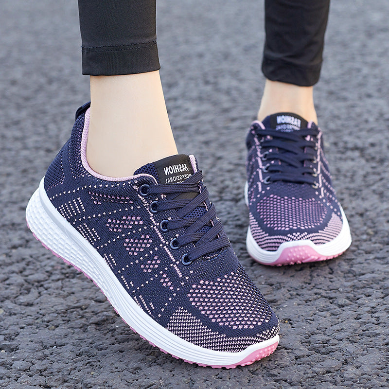 Damen Sportliche Sneaker mit atmungsaktivem Mesh-Obermaterial EB