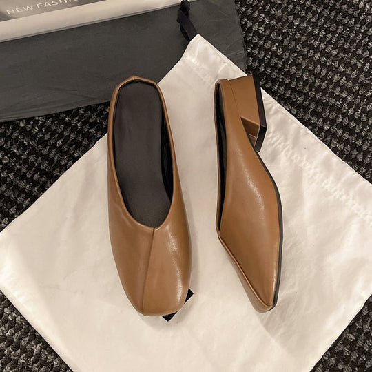 Damen elegante Mules mit modernem spitz zulaufendem Design EB