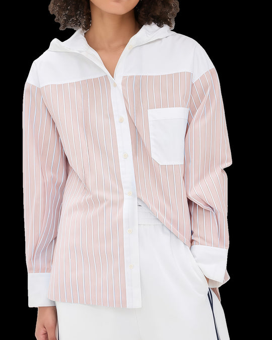 Damen elegante Satinbluse mit Puffärmeln und modernem Kragen EB