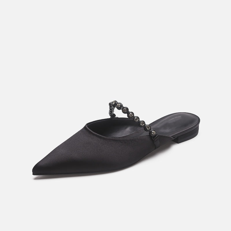Damen Elegante Sling-Pumps mit funkelndem Kettenriemen EB