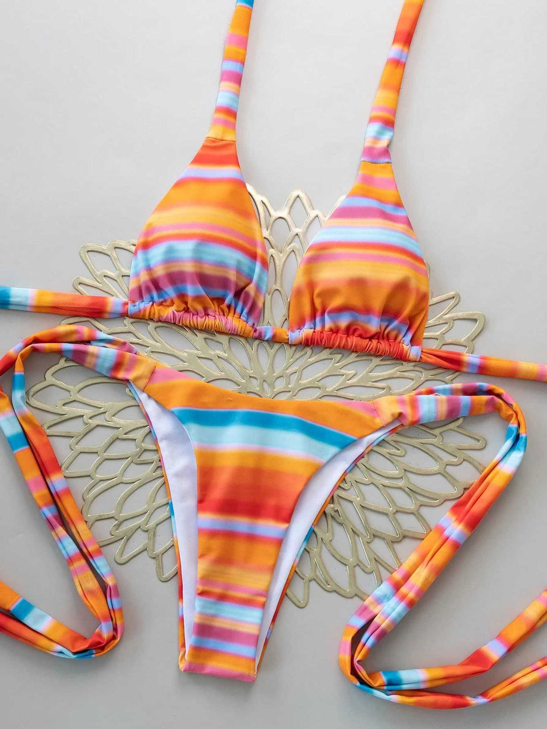 Damen Triangel-Bikini mit verstellbaren Bändern EB
