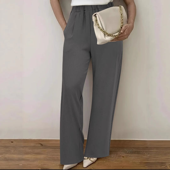 Damen weite Hochbundhose mit anspruchsvollem Schnitt EB