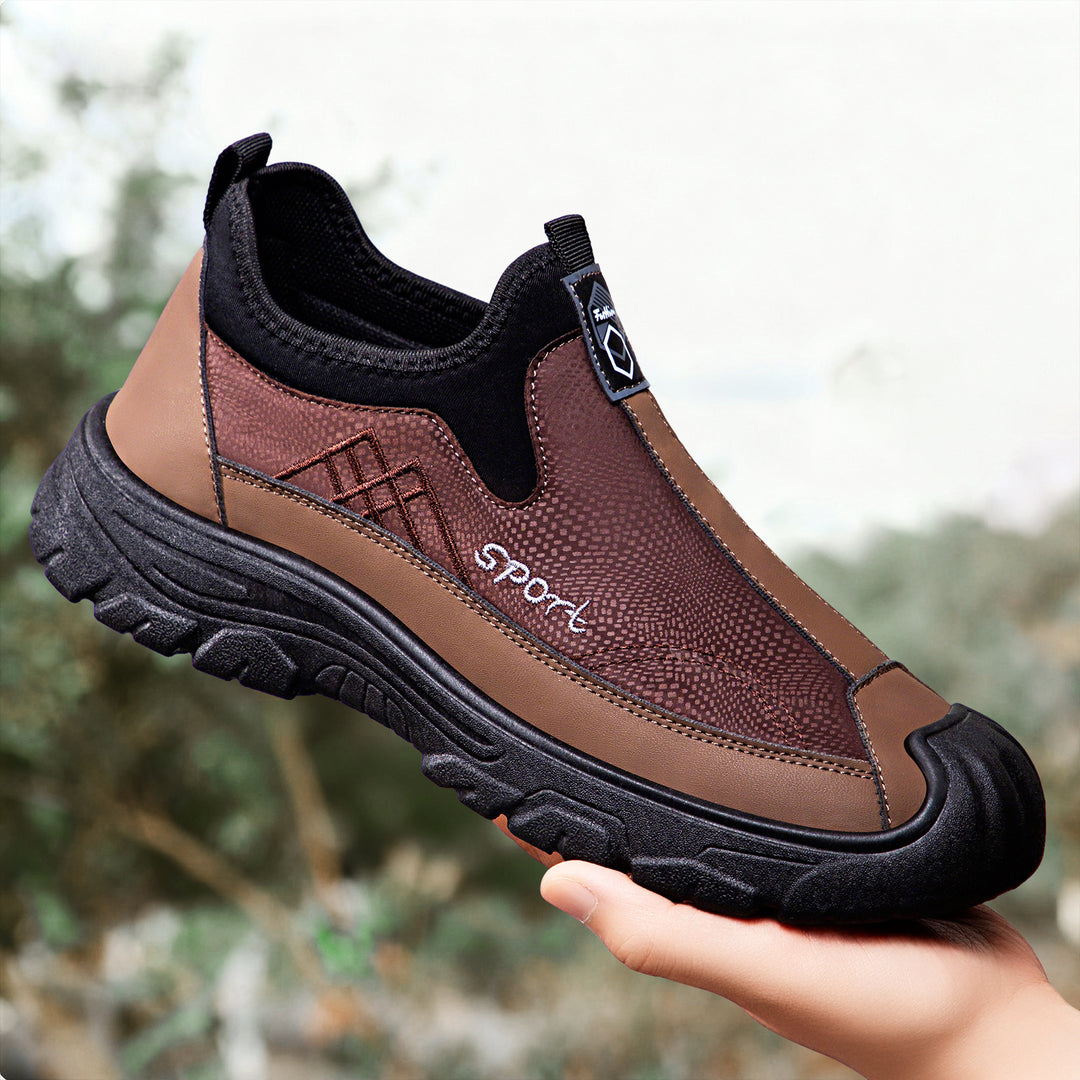 Herren nan robuster Slip-On Arbeitssneaker mit verstärkter Zehenkappe, rutschfester Profilsohle und elastischem Einstieg EB