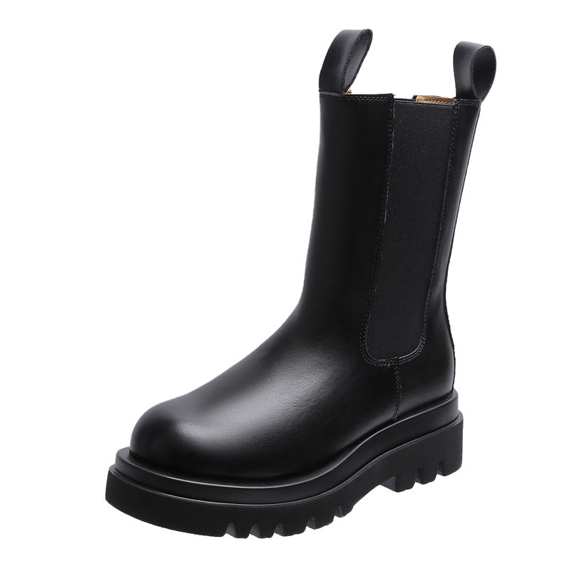 Damen  Chelsea-Boots mit elastischem Einsatz und markanter Profilsohle EB