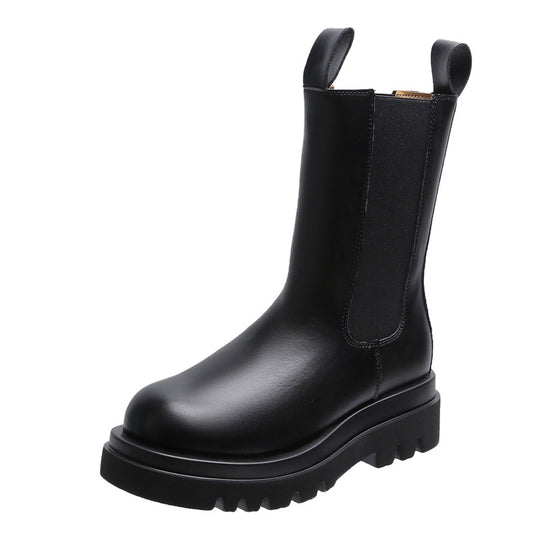 Damen  Chelsea-Boots mit elastischem Einsatz und markanter Profilsohle EB