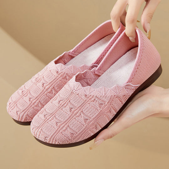 Damen Atmungsaktive und elegante Ballerinas mit flexiblem Schaft EB