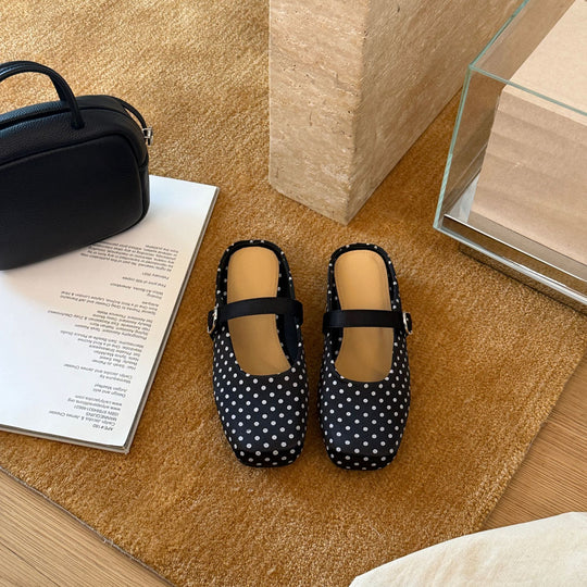 Damen Komfortable Clogs mit modischem Punktenmuster und verstellbarem Riemen EB