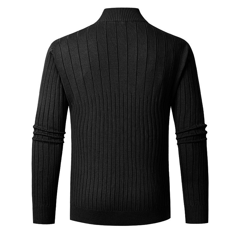 Herren Pullover mit Stehkragen und Feinstrick EB
