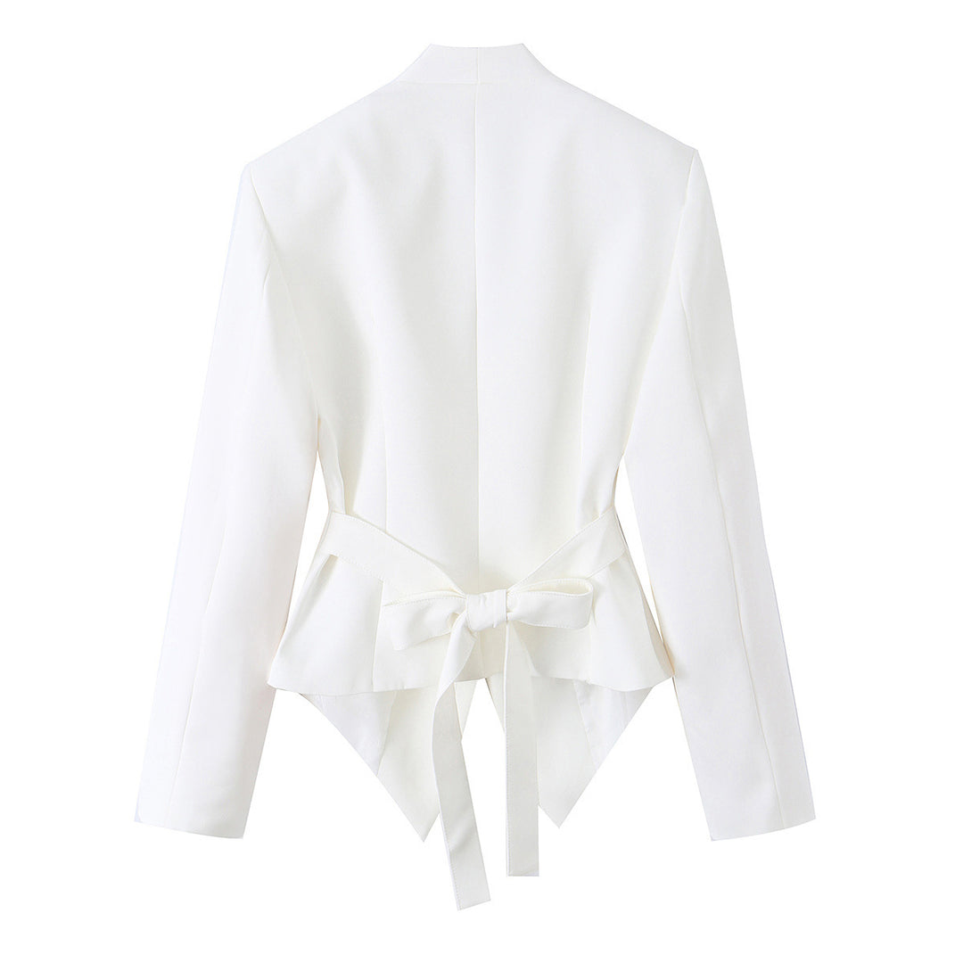 Damen nan taillierter Blazer mit asymmetrischem Saum und Wickeldetail EB
