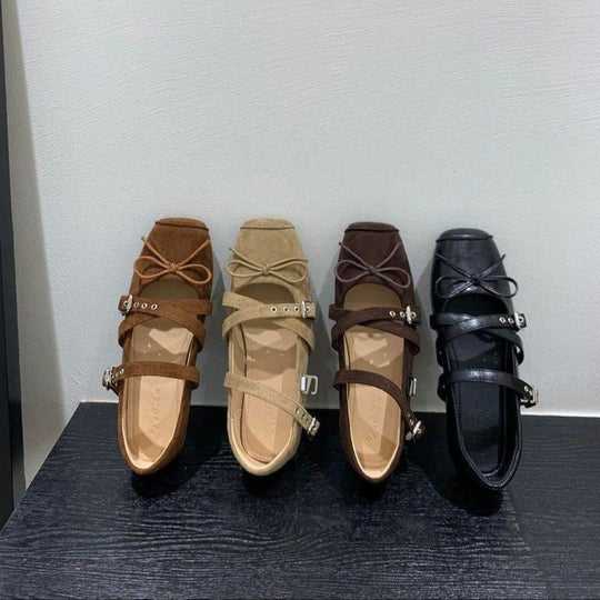 Damen Ballerinas mit dekorativem Riemchen und elegantem Design EB
