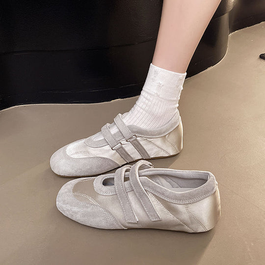 Damen bequeme Sneaker mit doppeltem Klettverschluss EB