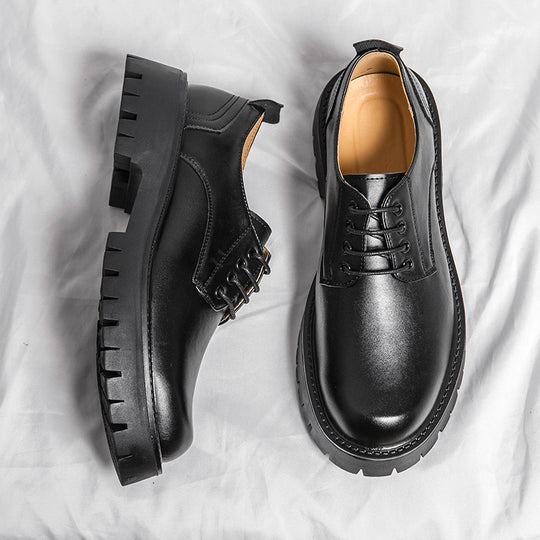 Damen modische Schnürschuhe mit robuster Plattformsohle und hochwertigem Leder EB