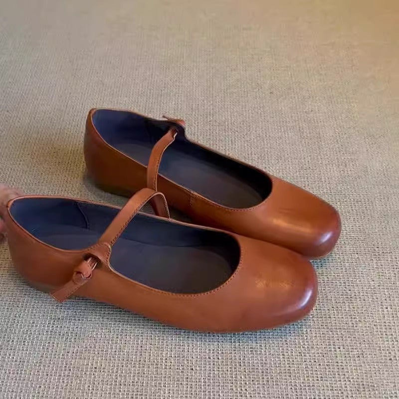 Damen Ballerinas mit elegantem Riemenverschluss und weicher Innensohle EB