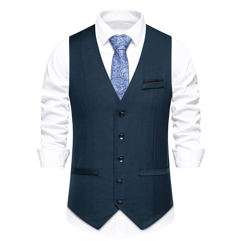 Herren elegante Anzugweste mit feiner Struktur und hochwertigem Material EB