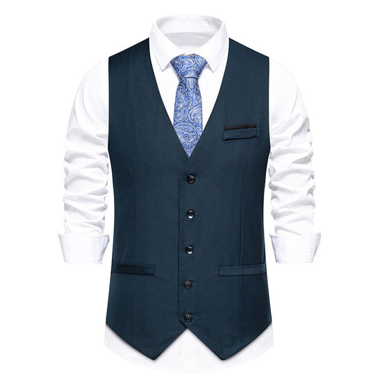 Herren elegante Anzugweste mit feiner Struktur und hochwertigem Material EB