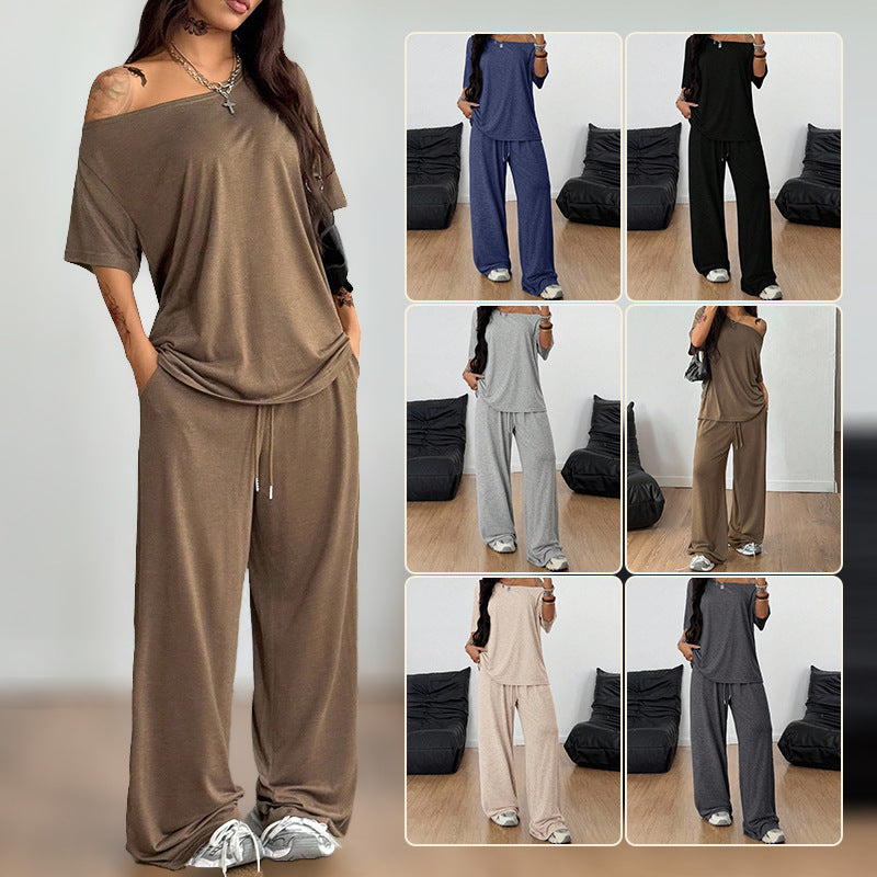 Damen lässiges Oberteil und Jogginghose Set EB