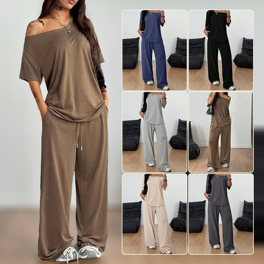 Damen lässiges Oberteil und Jogginghose Set EB