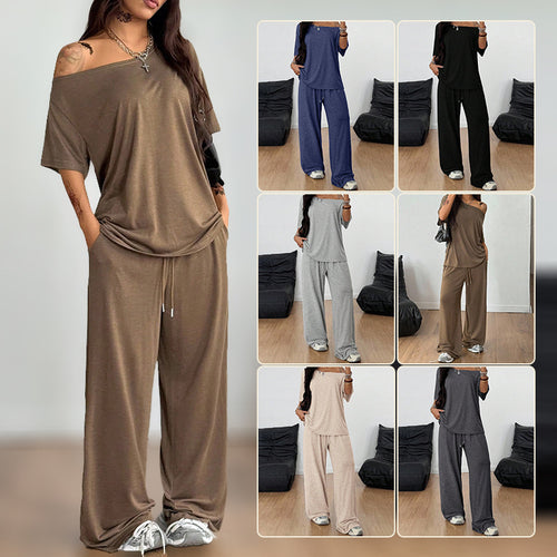 Damen lässiges Oberteil und Jogginghose Set EB