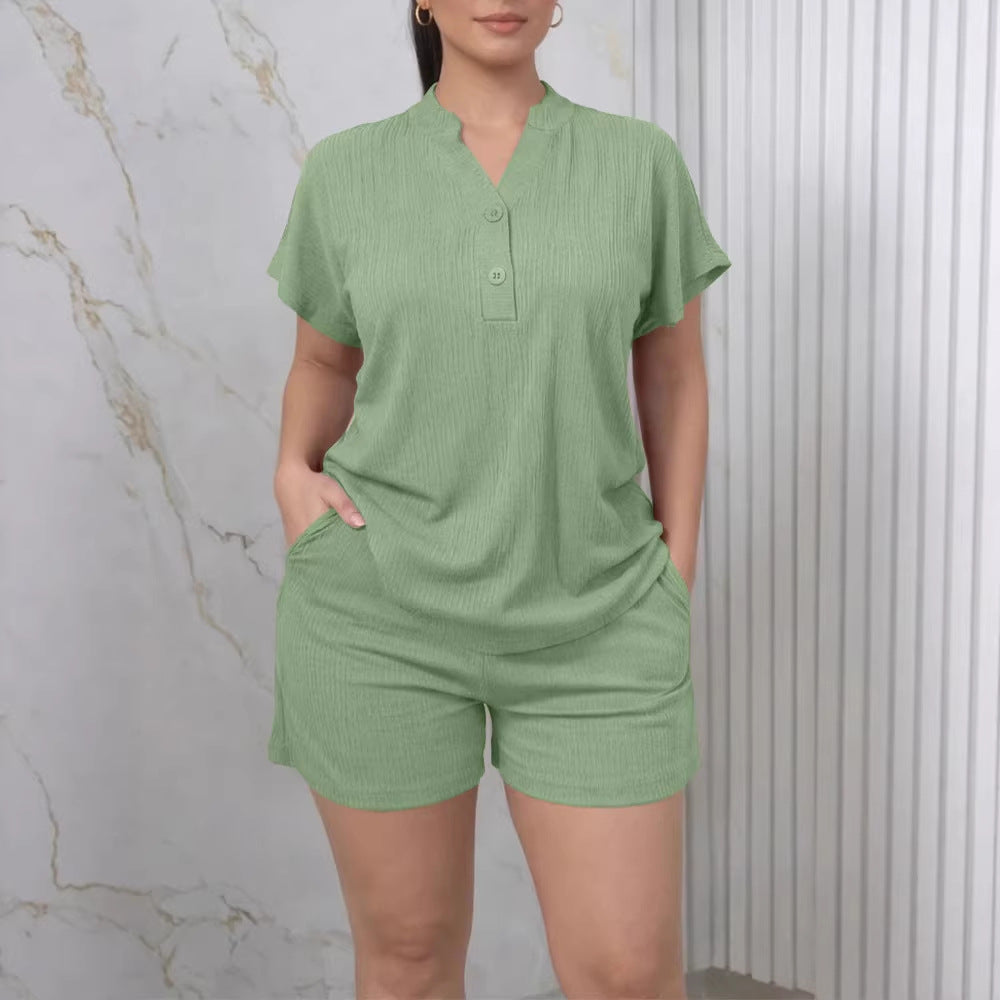 Damen Freizeit-Jumpsuit mit Knopfleiste und seitlichen Taschen EB