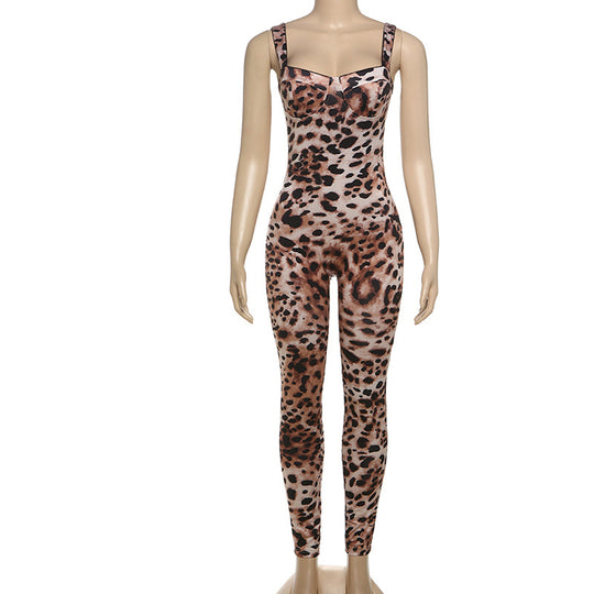 Damen Jumpsuit mit raffiniertem Schlangenhaut-Design und figurbetontem Schnitt EB