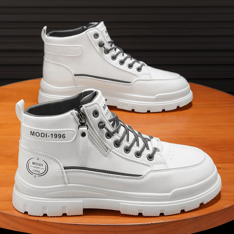 Damen modische High-Top Boots mit praktischer Reißverschlussöffnung und strapazierfähigem Obermaterial EB