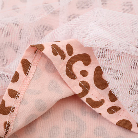 Mädchen Kleid mit Tiermotiv und Tüllunterrock EB