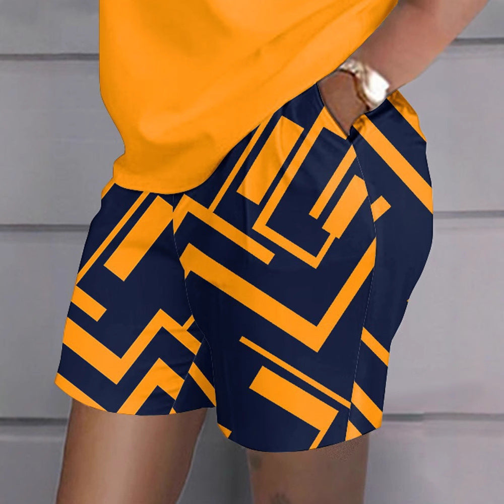 Damen Freizeitoberteil und Shorts Set EB