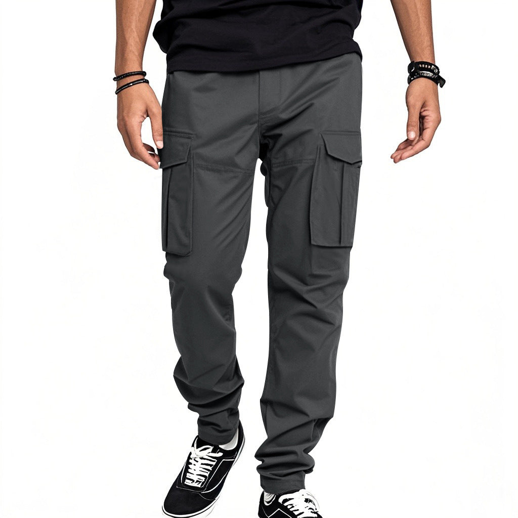 Herren Cargo-Hose mit vielseitigen Taschen und elastischem Bund EB