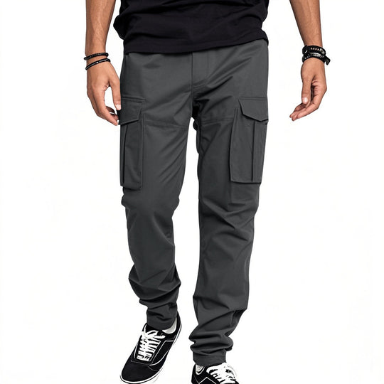 Herren Cargo-Hose mit vielseitigen Taschen und elastischem Bund EB