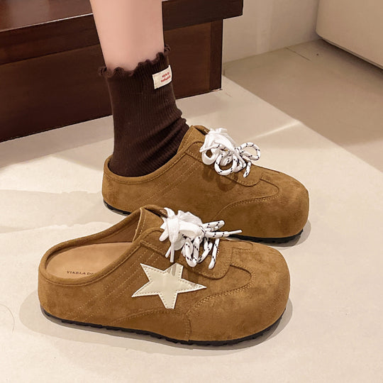 Damen bequeme Clogs mit modischem Sternemblem und rutschfester Sohle EB