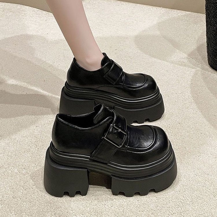 Damen Elegante Chunky Schuhe mit Schnallenverschluss und robuster Sohlenkonstruktion EB