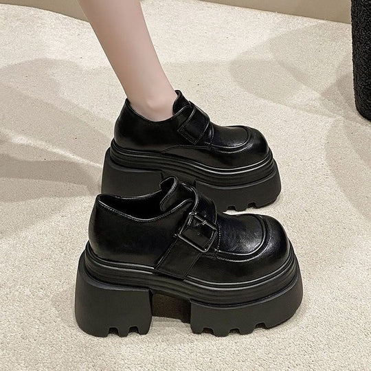 Damen Elegante Chunky Schuhe mit Schnallenverschluss und robuster Sohlenkonstruktion EB