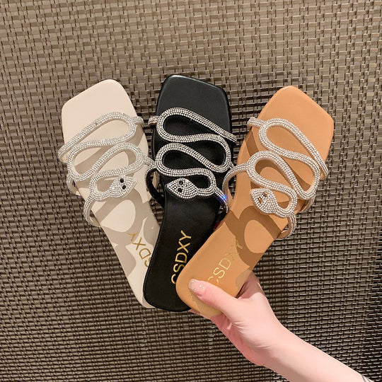 Damen Glitzernde Sandalen EB