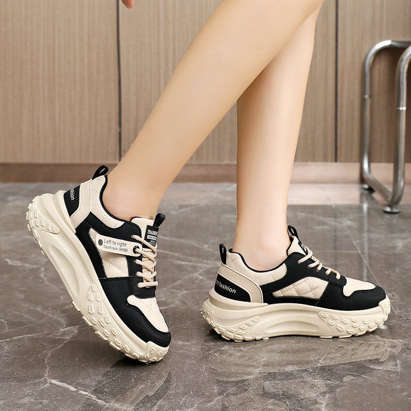 Damen Sportliche Chunky Sneakers mit gepolsterter Laufsohle EB