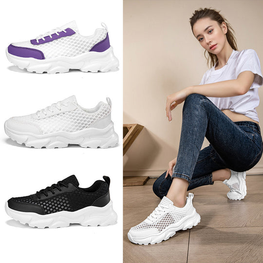 Damen Sportliche Mesh-Sneaker mit dämpfender Sohle EB