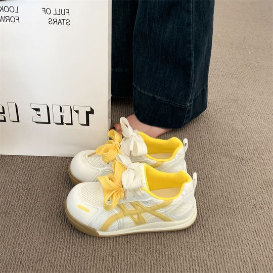 Damen Sneaker mit atmungsaktivem Mesh-Obermaterial und einzigartigem Schleifen-Design EB