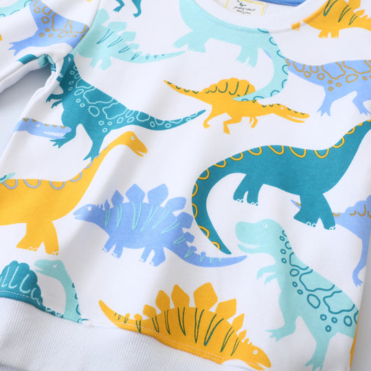 Jungen Sweatshirt mit buntem Dinosaurier-Design EB