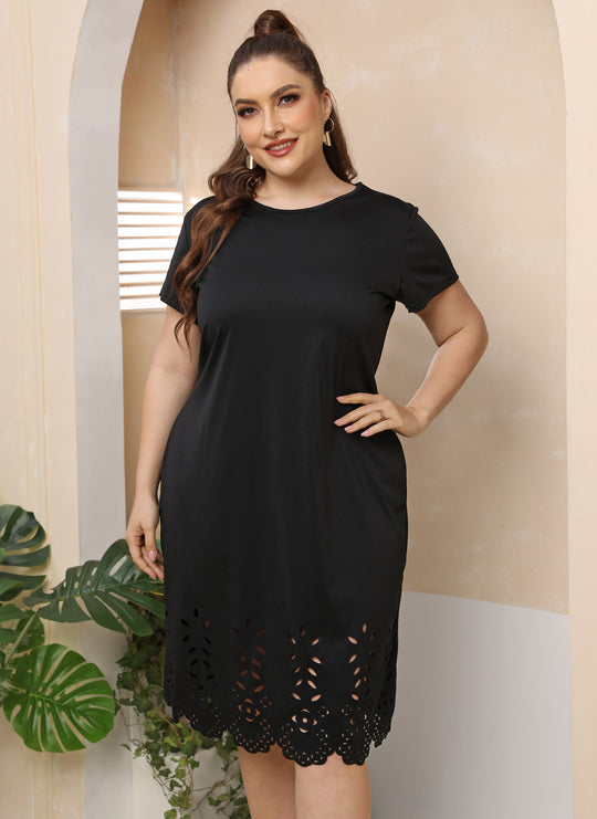 Damen elegantes Cut-Out Sommerkleid EB