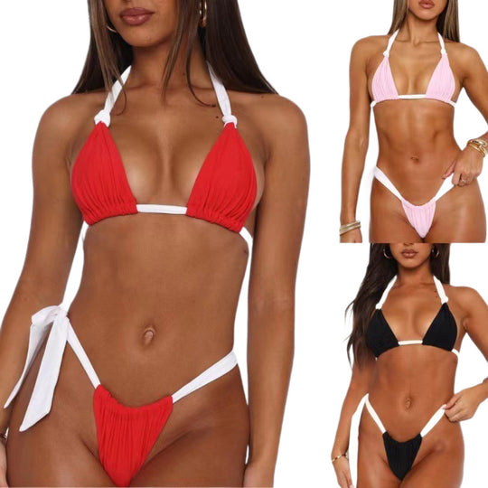Damen Triangel-Bikini mit feinen Rüschendetails EB
