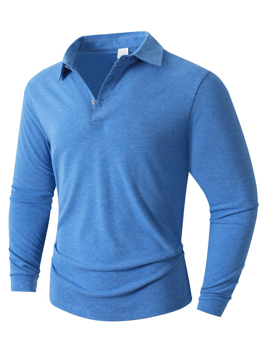 Herren Langarm Poloshirt mit modernem Schnitt EB