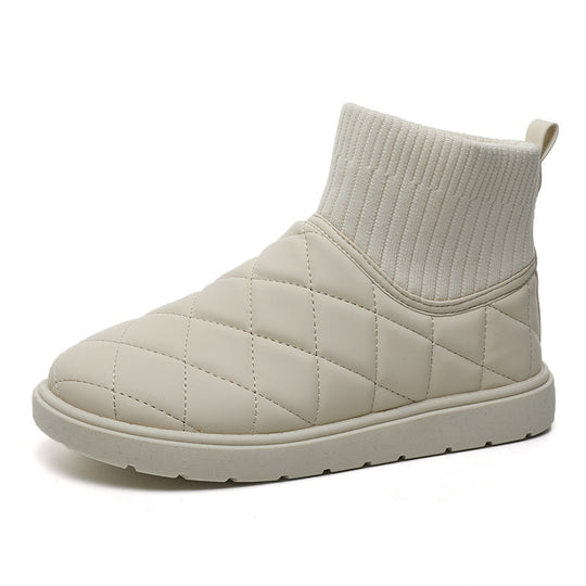 Damen modische Winterstiefel mit warmem Innenfutter und rutschfester Sohle EB