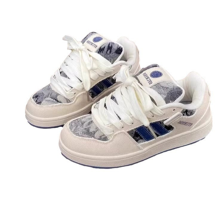 Damen modische Sneakers mit strukturiertem Obermaterial und dichter Dämpfung EB