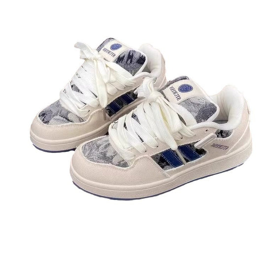 Damen modische Sneakers mit strukturiertem Obermaterial und dichter Dämpfung EB