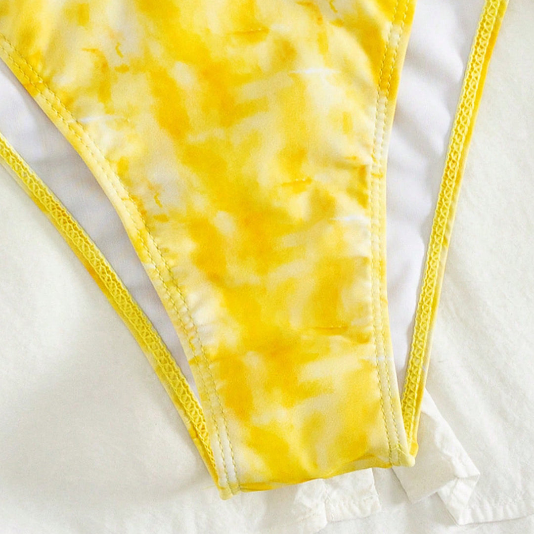 Damen Triangel-Bikini mit Raffungen und modischem Detail EB