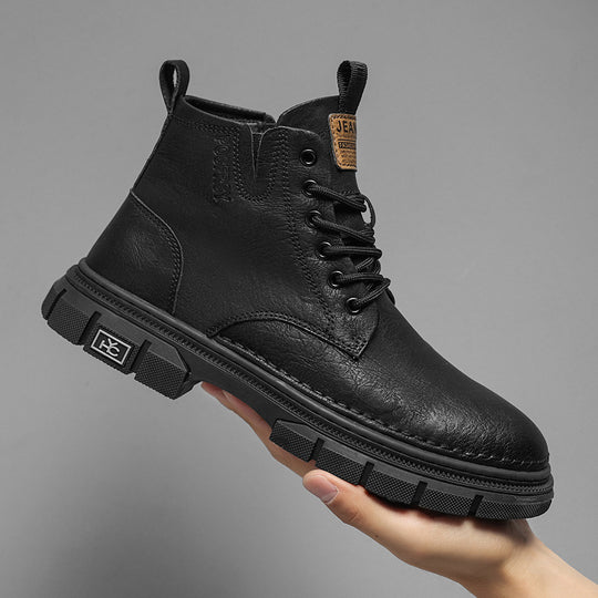 Damen Robuste Lederboots mit rutschfester Gummisohle und dämpfendem Innenfutter EB