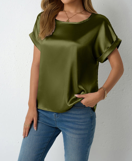 Damen Seidiges Oberteil EB