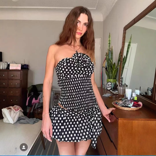 Damen Rock mit elastischer Taille und eleganten Bindebändern EB