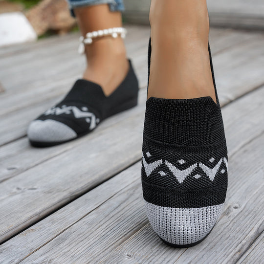 Damen komfortable Slipper mit innovativem Strickdesign EB