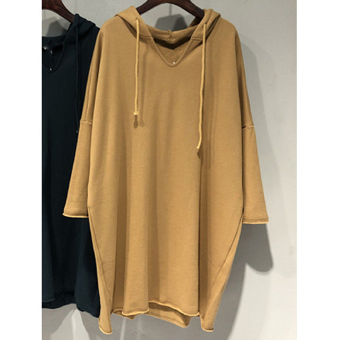 Damen Hoodie-Kleid mit großzügigem Schnitt und Kapuze EB